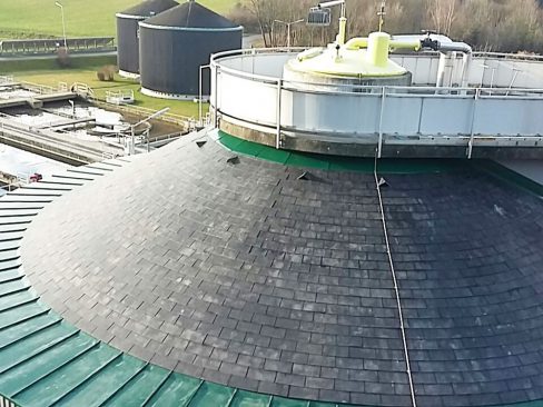 Faserzement Doppeldeckung 40 x 40 cm schw.