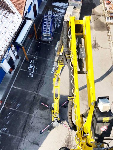 Arbeitsbuehne - Aussicht aus dem Korb